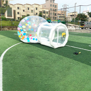 Trampolín inflable de cristal transparente para alquiler de fiestas con globos Tienda de cúpula iglú de burbujas transparente personalizada divertida - Product Image 3