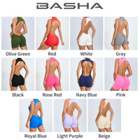 Combinaison de sport pour femme en Spandex/Nylon, respirante, à séchage rapide, douce, compressive, sans manches, couleur unie, pour le yoga