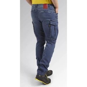 DIADORA UTILITY-702,177651-C9513/38 Denim cargo ligero lavado a la piedra, azul elástico/verde-PANTALÓN DE TRABAJO EAN 8032521547414 - Product Image 3