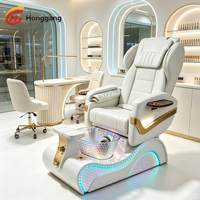 Mobilier de salon de manucure, fauteuil de pédicure électrique avec spa pour les pieds et massage, et manucure