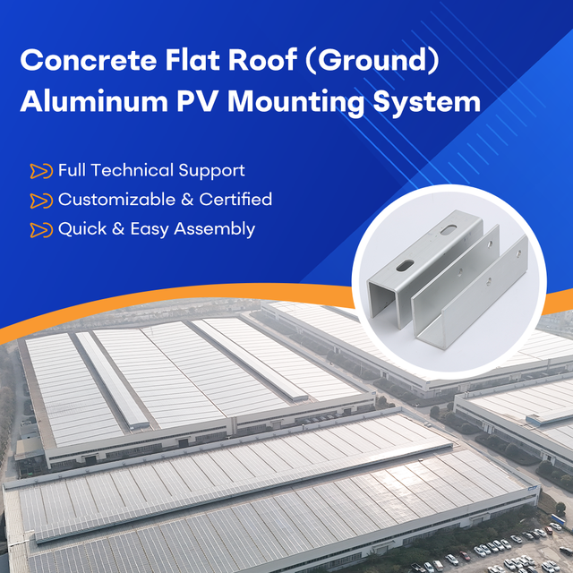 Solar Mounting System Bracket Flexible Adaptability Ground Rooftop Solar Panel Mounting System for Concrete Foundation