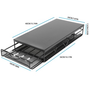 Organizador de Cápsulas de Café <span class=keywords><strong>para</strong></span> Escritorio, Estante de Almacenamiento Extraíble <span class=keywords><strong>para</strong></span> Cocina, <span class=keywords><strong>Base</strong></span> Simple de Hierro <span class=keywords><strong>para</strong></span> <span class=keywords><strong>Cafetera</strong></span> - Product Image 6