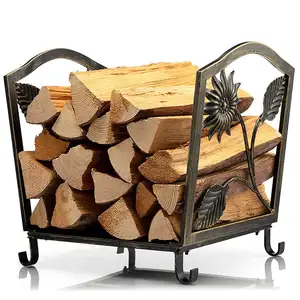 Haard Log Houder Brandhout Houder Hout Carrier Metalen Mand Smeedijzeren Indoor Houtkachel Stapelen Rack Opslag Carrier