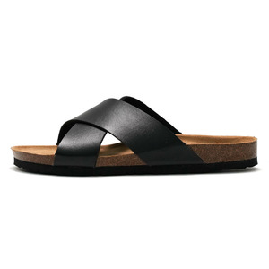 Nuevas zapatillas de corcho para <span class=keywords><strong>hombre</strong></span>, suela blanda, prendas de vestir exteriores, plataforma cómoda de fondo plano, zapatos de playa de gran tamaño, <span class=keywords><strong>sandalias</strong></span> de playa antideslizantes para exteriores - Product Image 2