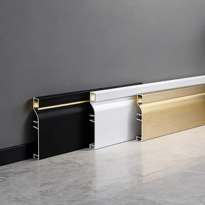 Plinthe de <span class=keywords><strong>cuisine</strong></span> moderne de 6 cm de hauteur en alliage d'aluminium anodisé avec éclairage intégré - Product Image 2