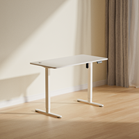 Bureau d'ordinateur de bureau durable à moteur unique, réglable en hauteur électriquement, pour position assise-debout