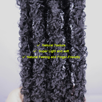 Faux Locs uncinetto extension capelli uncinetto morbido trecce per capelli extension per capelli Distress Pre loop Crochet Locs farfalla per le donne