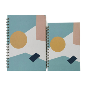 Quaderno alla Moda con Motivo Astratto, Rilegato con Filo, Carta Offset Crema 100g, a Righe per Scrittura e Diario - Product Image 1