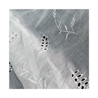 Tissu en maille florale respirant et hydrosoluble, dentelle 100% coton pour robe brodée ou hawaïenne, tissu en coton