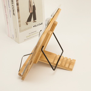 Support de lecture en bambou Samexi, monocouche, réglable, pour la pratique de la calligraphie, couleur naturelle, étagère de présentation en bambou Nan - Product Image 2