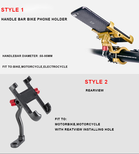 YTGEE Universal Hợp Kim Nhôm Tay Cầm Xe Máy Chiếu Hậu Điện Thoại Di Động Mount MTB Mountain Xe Đạp Xe Đạp Chủ Điện Thoại - Product Image 6