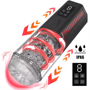 Heißer automatischer männlicher Mastur bator mit 10 Schub rotierenden vibrierenden realistischen Textur Stroker Sexspielzeug für Männer masturbieren - Product Image 1