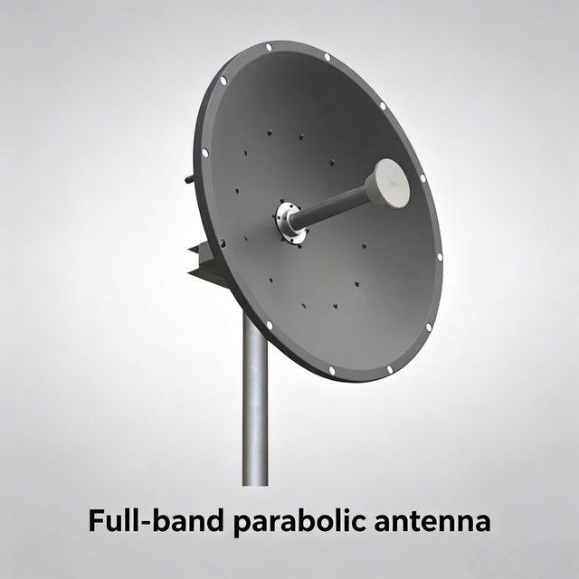 Full Band Parabolic Dish Antenna High Gain 4G 5G Outdoor Directional Long Range Communication Base Station