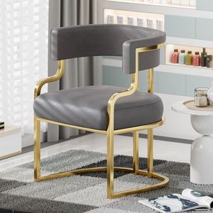 Luxuriöser Moderner Metall-Esszimmerstuhl für Hotel, Büro, Schönheitssalon, Empfang, Mahjong, Nagelstudio, Make-up-Stuhl für Kunden - Product Image 6