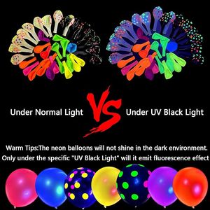 100 Globos Fluorescentes Luminosos para Decoración de Bodas, Globos de Neón que Brillan en la Oscuridad, Suministros para Fiestas con Luz Ultravioleta - Product Image 5