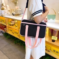 Sac à bandoulière en toile pour femmes, Mini sacoche, décontractée, mode quotidienne, pochette fourre-tout, avec 2 poignées, 1 écharpe, robuste