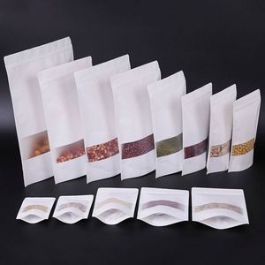 Sac en papier kraft à fenêtre pour emballage alimentaire, 25x35cm, pack promotionnel, vente chaude - Product Image 1
