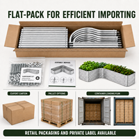 Kit de Jardinière Modulaire Surélevée en Acier Galvanisé Ondulé pour Légumes, Fabrication OEM, Vente en Gros, Usine Australie