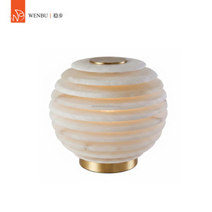 Spanish alabaster <b>Table</b> Lamp Luxury <b>Minimalist</b> Stone <b>Bedside</b> Light for Bedroom Home - Product Image 1