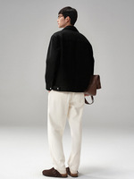 Veste bomber en velours côtelé pour homme, nouvelle collection automne-hiver 2025, épaisse, streetwear, mode décontractée, fermeture éclair, coupe ample