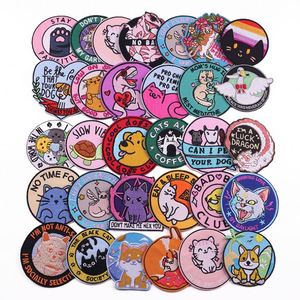 Patchs brodés personnalisés en gros, mignons, de dessins animés, à faire soi-même, animaux, à thermocoller pour vêtements - Product Image 1