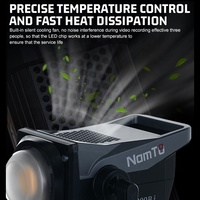 ZSYB niveau professionnel haute puissance boîtier en aluminium réglable 200w COB Led caméra lumière photographique