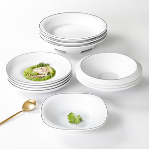 Platos de melamina Xiangyuan, platos para sopa, platos redondos comerciales, platos de restaurante, platos hondos, imitación de porcelana - Product Image 1