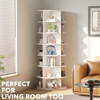 Étagère de rangement mobile rotative multicouche autoportante Chaussures Sacs Chapeaux Rack Simple Maison Tenir Étagère Armoire Meubles