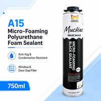 Scellant en mousse PU noire haute densité A14 750 ml résistant à la condensation pour l'étanchéité des fenêtres résidentielles et l'usinage en usine