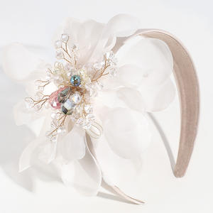 طوق رأس زهور أنيق جديد الأكثر مبيعًا مع حجر الراين هدية شعور راقية عقال الزفاف - Product Image 5