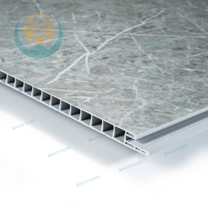 Sensa-panel de pared de PVC para decoración interior, panel de pared gris claro de 1 m de ancho para habitación húmeda - Product Image 3