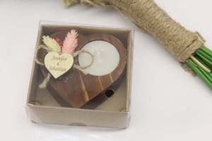 Custom Holiday Decoration Bridal Shower Favors Wedding Guest Favors Gifts Wooden Heart Shaped <strong>Tealight</strong> Candle <strong>Holder</strong> - Product Image 6