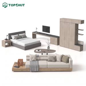 Muebles Comerciales para Proyectos de Habitaciones de Huéspedes de Estadía Prolongada y Negocios de Boutique TOPOHUT, Juego de Muebles Modulares de MDF para Suites de <span class=keywords><strong>Hotel</strong></span> FF&E - Product Image 1