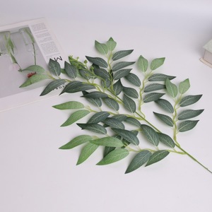 Feuilles d'eucalyptus artificielles Wen Hope, vertes, à tige unique, en soie, pour décoration intérieure, murale, accessoires de photographie - Product Image 2