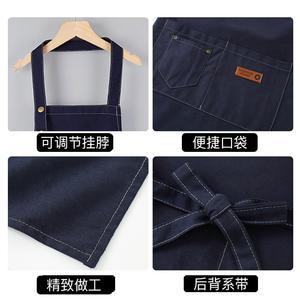 Mode <span class=keywords><strong>coton</strong></span> cuisine Chef tabliers uniforme pour femme hommes cuisine travail en Grill Restaurant Bar boutique cafés beauté ongles Studios - Product Image 3