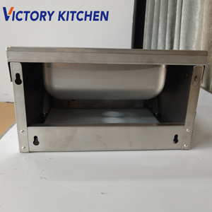 Fregadero de pared de acero inoxidable VICTORY KITCHEN, equipo de catering para lavabo montado en la pared inoxidable para otros hoteles y restaurantes en Tailandia - Product Image 3