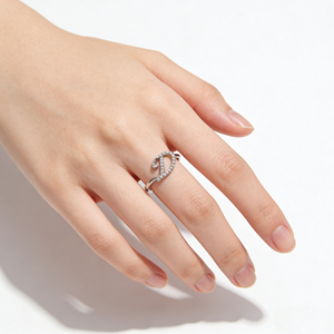 CUSTOM <b>SILVER</b> 10K/14K GOLD PLATED <b>SOLID</b> GOLD LAB GROWN DIAMOND ZICON ENGAGEMENT CLUSTER RING UNISEX CUTE ANNIVERSARY ALPHABET - Product Image 2