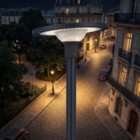 Nouvelle Lampe Solaire Extérieure 50W-Plurio, Lumière LED de Jardin en Aluminium 50W, Éclairage Urbain, Indice de Protection IP66, Angle de Faisceau 150°, 3500lm