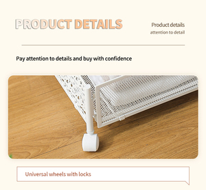 Conteneur de rangement pliable noir moderne en métal carré avec roulettes pour chaussures, vêtements, couvertures sous le lit - Guangdong - Product Image 3