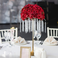 Zhuoyun Usine Directe Fête De Mariage Décoration De Table Acrylique Fer Fleur Stand Vase