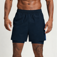 Shorts de sport pour homme GH avec logo personnalisé, taille élastique, couleurs contrastées, séchage rapide, respirant, pour la course à pied et la remise en forme