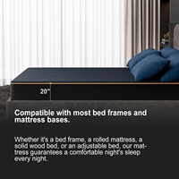 Matelas en mousse à mémoire de forme de luxe pour hôtel, densité élevée, fermeté moyenne, tailles Queen, King, Full, enroulable dans une boîte
