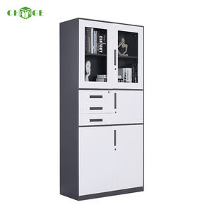 Moderna librería de 3 puertas, archivador de tarjetas de índice ajustable, venta al por mayor, Luoyang, diseño de borde estrecho, Panel de Metal, estilo de acero - Product Image 1