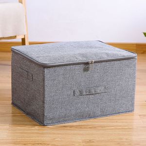 40L Foldable Storage <b>Bins</b> Storage Boxes with <b>Lids</b> and Handles Storage Baskets in Linen Organizers for Toys Shelves - Product Image 3