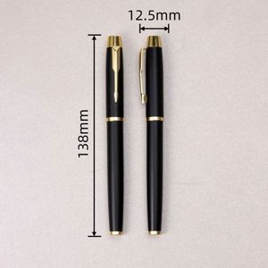 Black Luxury Business Metal Fountain <b>Pen</b> with Customizable Logo for Men's Calligraphy 0.38/0.7mm Writing Width Finance Gift - Product Image 3