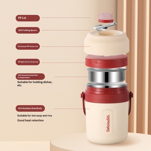Boîte à lunch isotherme en acier inoxydable 304 pour la maison et l'extérieur, seau isotherme portable avec grille de scellage - Product Image 2