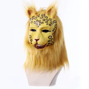 Novo design de carnaval engraçado cosplay filme clássico adereços máscara de leopardo macio de látex fornecedor de festas