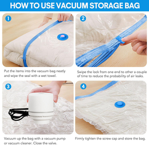 Ensemble de sacs de compression <span class=keywords><strong>sous</strong></span> <span class=keywords><strong>vide</strong></span> multifonctionnels, résistants, imperméables, anti-poussière et écologiques, avec <span class=keywords><strong>pompe</strong></span> à air électrique pour un rangement sécurisé - Product Image 3