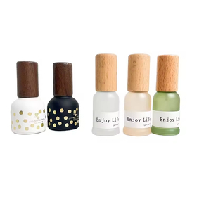Nuevo Diseño, Botella de Spray de 10ml/15ml con Tapa de Madera, Dispensador de Perfume de Vidrio Esmerilado, Botella Vacía para Maquillaje, Botella de Repuesto - Product Image 1