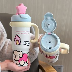 Stainless Steel Tumbler 500Ml Double Wall Vacuum Insulated For School Use With Handle And Lid - Product Image 3